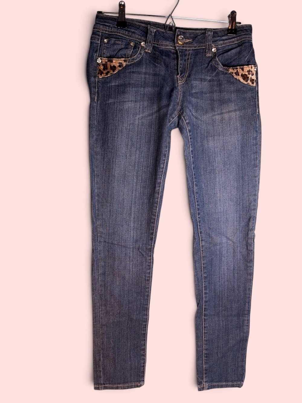 New L.A. Idol Stretch Denim Skinny Jeans Blue Medium size 7